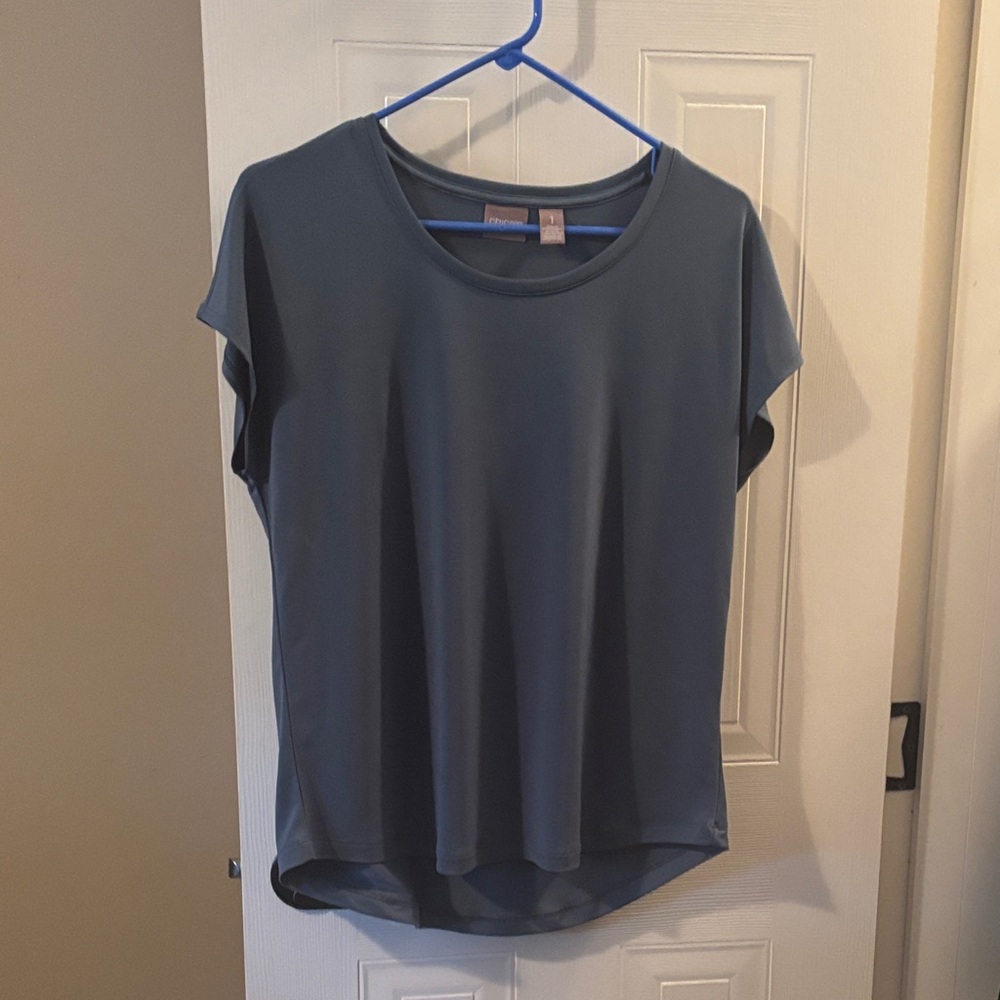 Chico's Blue Short Sleeve Top